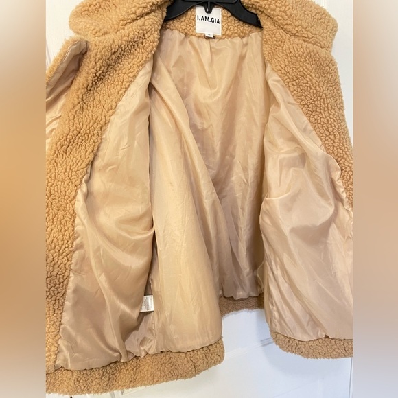 I.AM.GIA Pixie Coat Teddy Sherpa Caramel Oversized - Picture 4 of 10